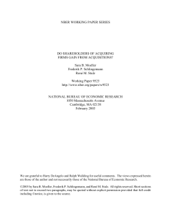 Do shareholders of acquiring firms gain from acquisitions?