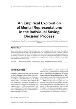 An Empirical Exploration of Mental Representations in the Individual