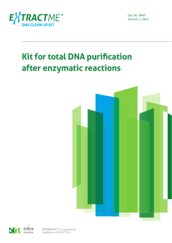 Kit for total DNA purification after enzymatic reactions