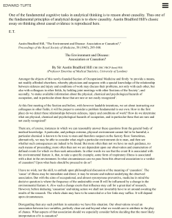 EDWARD TUFTE One of the fundamental cognitive tasks