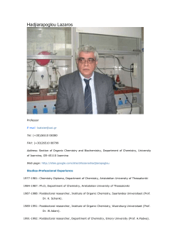 1987-1988: Postdoctoral researcher, Institute of Organic Chemistry