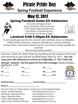Pearl Pirate Spring Football Experience