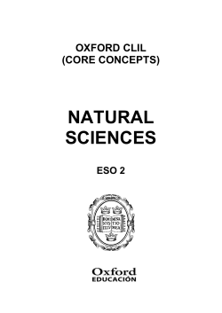 Programaci&oacute;n Natural Sciences Core Concepts 2&ordm; ESO English