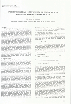 hydrometeorological interpretation of isotopic data on atmospheric