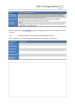 Unit 3: Energy systems