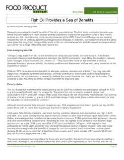 Fish Oil Provides a Sea of Benefits