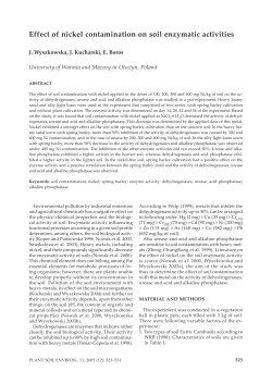 Effect of nickel contamination on soil enzymatic activities
