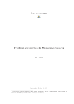 Problems and exercises in Operations Research