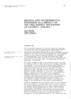 housing and environmental standards as a product of the free