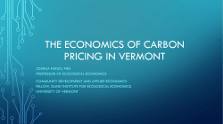 The economics of carbon pricing in Vermont