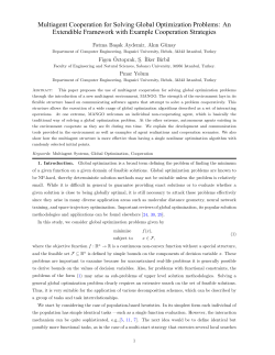 Multiagent Cooperation for Solving Global Optimization Problems