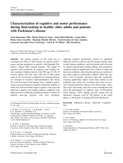 Characterization of cognitive and motor performance