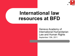 International law resources at BFD
