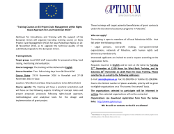 “Training Courses on EU Project Cycle Management within Rights