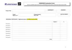 ex-ante project assessment methodology (pam)