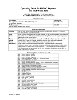 Operating Guide for N9EOC Repeater and IRLP Node 4816