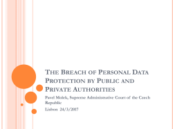 The Breach of Personal Data Protection by Public and