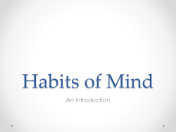 Habits of Mind - Literacy Action Network