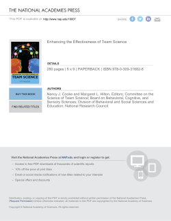 Enhancing the Effectiveness of Team Science