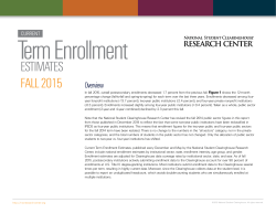 estimates fall 2015 - National Student Clearinghouse Research Center