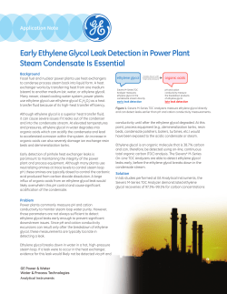 Early Ethylene Glycol Leak Detection in Power Plant Steam