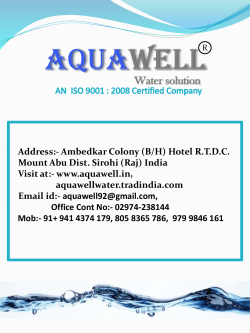 AQUAWELL Systems - Aquawell Water Solution