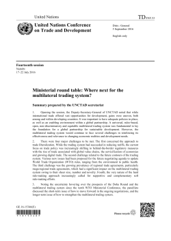 Ministerial round table: Where next for the multilateral