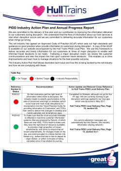 PIDD Action Plan and Annual Report