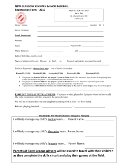 Parents of Farm League players will be asked to travel with their