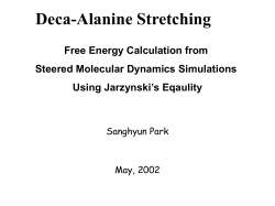 Deca-Alanine Stretching Free Energy Calculation from Steered