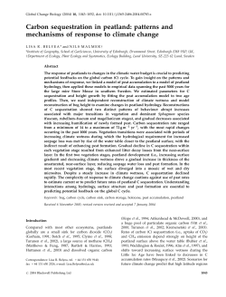 Carbon sequestration in peatland