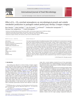 Effect of O2-CO2 enriched atmospheres on microbiological growth