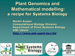 Plant Functional Genomics (at PSB) CATMA, CAGE, AGRIKOLA