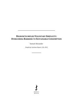 Overcoming Barriers to Sustainable Consumption