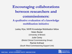 Evaluation of the first round of NHS fellows