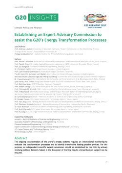 Establishing an Expert Advisory Commission to assist