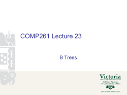 Algorithms and Data Structures COMP 261 # 1