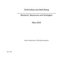 Child Safety and Well-Being Research, Resources and Strategies