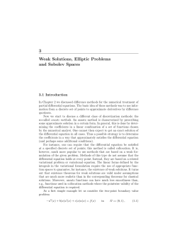 3 Weak Solutions, Elliptic Problems and Sobolev Spaces