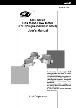 CMS Series Gas Mass Flow Meter