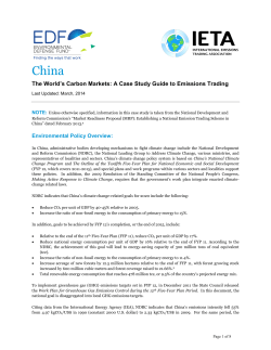 The World`s Carbon Markets: A Case Study Guide to Emissions