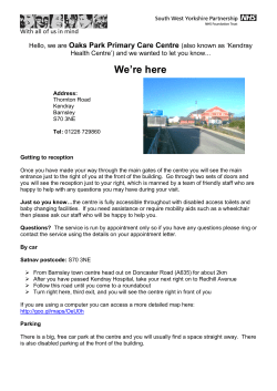 Oaks Park Primary Care Centre - South West Yorkshire Partnership