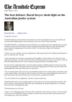 The best defence: Rural lawyer sheds light on the