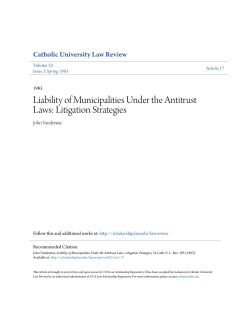 Liability of Municipalities Under the Antitrust Laws