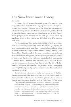 The View from Queer Theory