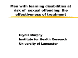 People with learning disabilities at risk of committing