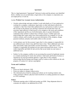 Agreement This is a legal agreement (&ldquo;Agreement