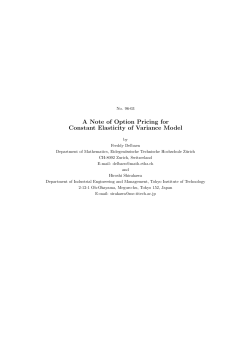 A Note of Option Pricing for Constant Elasticity of Variance Model