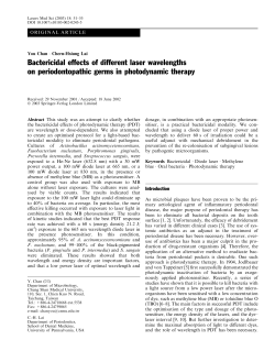 Bactericidal effects of different laser wavelengths on