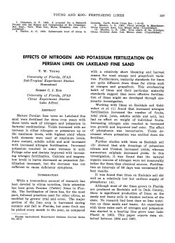 effects of nitrogen and potassium fertilization on persian limes on